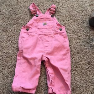 Pink overalls